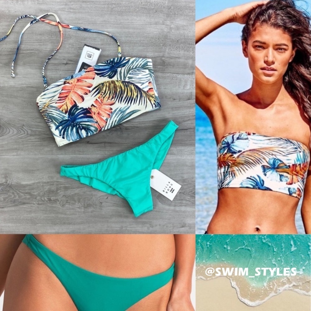 ☀️BILLABONG☀️RIP CURL☀️ SAYULITA L/L BANDEAU SOL SEARCHER TANGA BIKINI Suit